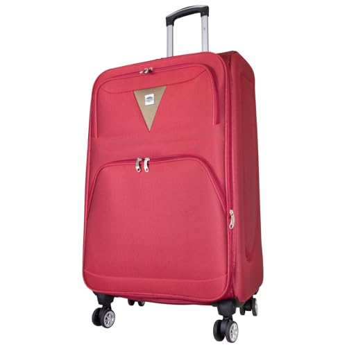 Trendyshop365 Weichschale großer Reisekoffer Menorca 78cm 112 Liter 4 Rollen Rot von Trendyshop365