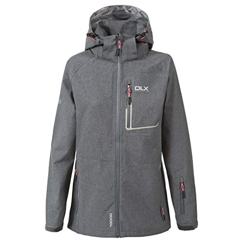 DLX Gita, Dark Grey Marl, S, Wasserdichte Jacke mit abnehmbarer Kapuze & Unterarmbelüftung für Damen, Small, Grau DLX Gita, Dark Grey Marl, S, Wasserdichte Jacke mit abnehmbarer Kapuze & Unterarmbelüftung für Damen, Small, Grau von Trespass