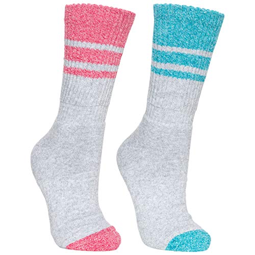 Trespass Hadley, Marine Marl/Raspberry Marl, 6/9, Socken (2 Paar pro Packung) für Damen, 39-42, Blau/Rosa Trespass Hadley, Marine Marl/Raspberry Marl, 6/9, Socken (2 Paar pro Packung) für Damen, 39-42, Blau/Rosa von Trespass