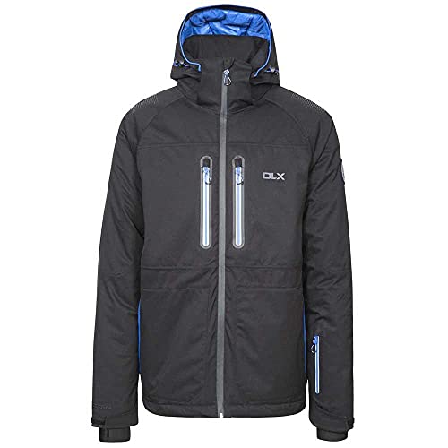 Trespass Allen, Black, XXS, Wasserdichte Skijacke mit RECCO Lawinenverschütteten-Suchsystem, Abnehmbarer Kapuze, Unterarmbelüftung, Kopfhörereingang, Skibrillentasche, herausnehmbarem Schneefang & Skipasstasche für Herren, Schwarz, XX-Small / 2X-Small / 2XS Trespass Allen, Black, XXS, Wasserdichte Skijacke mit RECCO Lawinenverschütteten-Suchsystem, Abnehmbarer Kapuze, Unterarmbelüftung, Kopfhörereingang, Skibrillentasche, herausnehmbarem Schneefang & Skipasstasche für Herren, Schwarz, XX-Small / 2X-Small / 2XS von Trespass
