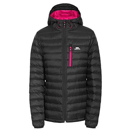 Trespass Arabel, Black, M, Ultraleichte Warme Kompakt Zusammenfaltbare Daunenjacke 80% Daunen für Damen, Medium, Schwarz von Trespass