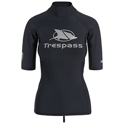 Trespass Azad, Black, XXS, Rash Guard Top mit UV-Schutz für Damen, XX-Small / 2XS / 2X-Small, Schwarz von Trespass