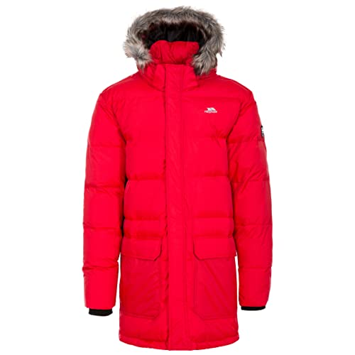 Trespass Baird, Red, XS, Warme Daunenjacke mit abnehmbarer Kapuze für Herren, X-Small, Rot Trespass Baird, Red, XS, Warme Daunenjacke mit abnehmbarer Kapuze für Herren, X-Small, Rot von Trespass