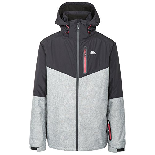 Trespass Bear, Black, XS, Gepolsterte Warme Wasserdichte Skijacke mit abnehmbarer Kapuze, Schneefang & Skipasstasche für Herren, X-Small, Schwarz Trespass Bear, Black, XS, Gepolsterte Warme Wasserdichte Skijacke mit abnehmbarer Kapuze, Schneefang & Skipasstasche für Herren, X-Small, Schwarz von Trespass