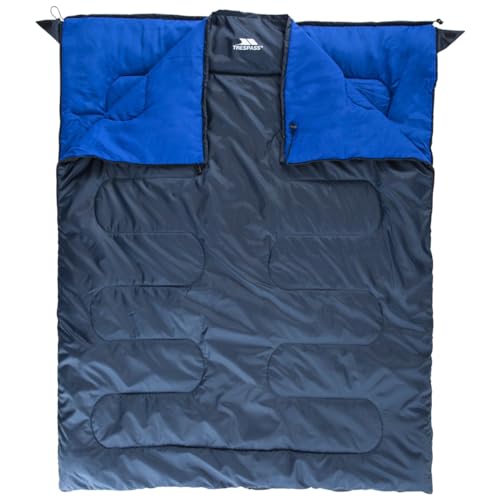 Trespass 2 Personen Drei Jahreszeiten Schlafsack 180cm x 140cm Catnap, Navy, EACH, UUACSLL30001_NA1EACH von Trespass