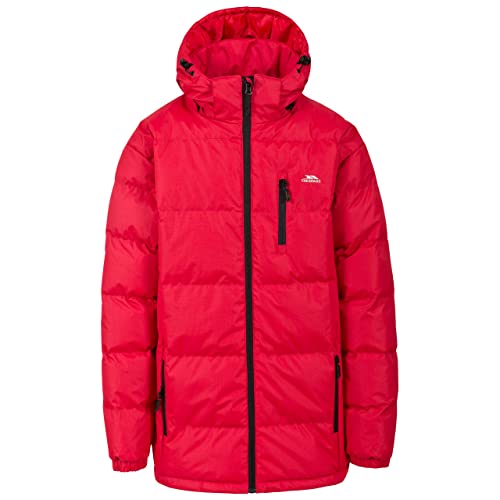 Trespass Clip, Red, S, Warme Gepolsterte Wasserdichte Jacke mit abnehmbarer Kapuze für Herren, Small, Rot Trespass Clip, Red, S, Warme Gepolsterte Wasserdichte Jacke mit abnehmbarer Kapuze für Herren, Small, Rot von Trespass