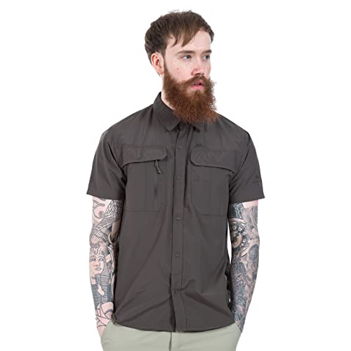 Trespass Colly, Dark Khaki, XS, Mückenabweisendes Schnelltrocknendes T-Shirt mit UV-Schutz für Herren, X-Small, Grün Trespass Colly, Dark Khaki, XS, Mückenabweisendes Schnelltrocknendes T-Shirt mit UV-Schutz für Herren, X-Small, Grün von Trespass