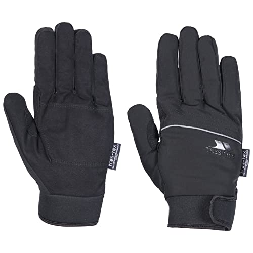 Trespass Cruzado, Black, Wasserdichte Stretch Handschuhe mit Reflektiven Details für Herren, X-Large, Schwarz von Trespass