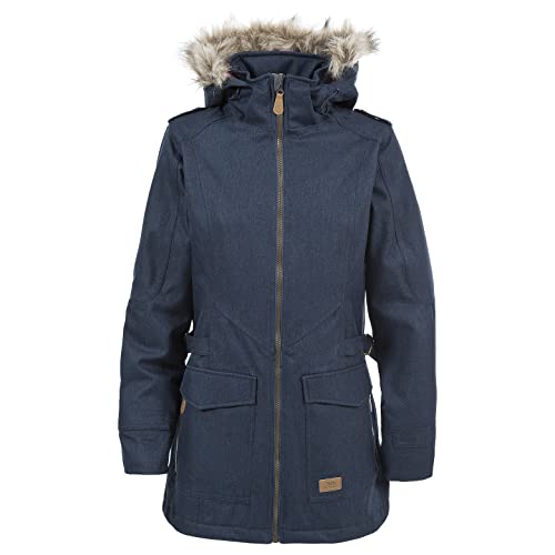 Trespass Damen Everyday wasserdichte Jacke Mit Abnehmbarer Kapuze, Navy, M Trespass Damen Everyday wasserdichte Jacke Mit Abnehmbarer Kapuze, Navy, M von Trespass