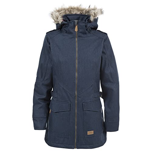 Trespass Damen Everyday wasserdichte Jacke Mit Abnehmbarer Kapuze, Navy, M von Trespass