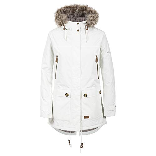 Trespass Damen CLEA wasserdichte Regenjacke Mit Einrollbarer Kapuze, Ghost, XS Trespass Damen CLEA wasserdichte Regenjacke Mit Einrollbarer Kapuze, Ghost, XS von Trespass