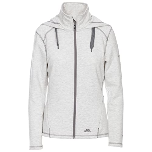 Trespass Damen Panache Warme Fleecejacke Im Kapuzen-Style Mit Kragen, 300g/m10, Light Grey Marl, XXL Trespass Damen Panache Warme Fleecejacke Im Kapuzen-Style Mit Kragen, 300g/m10, Light Grey Marl, XXL von Trespass
