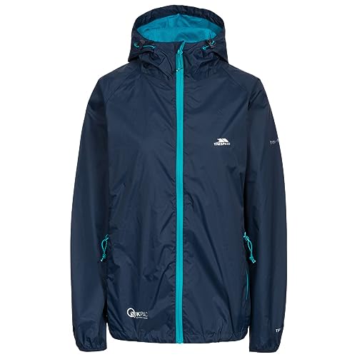 Trespass Qikpac Female Jacket, Navy, L, Kompakt Zusammenrollbare Wasserdichte Jacke für Damen, Large, Blau Trespass Qikpac Female Jacket, Navy, L, Kompakt Zusammenrollbare Wasserdichte Jacke für Damen, Large, Blau von Trespass
