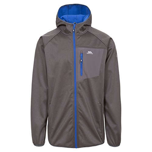 Trespass Dayton, Carbon Marl, M, Wasserdichte Softshelljacke mit Kapuze für Herren, Medium, Grau Trespass Dayton, Carbon Marl, M, Wasserdichte Softshelljacke mit Kapuze für Herren, Medium, Grau von Trespass