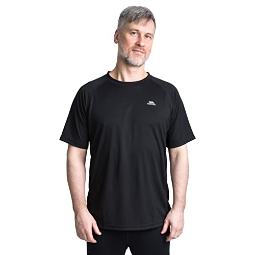 Trespass Debase, Black, S, Schnelltrocknendes T-Shirt für Herren, Small, Schwarz Trespass Debase, Black, S, Schnelltrocknendes T-Shirt für Herren, Small, Schwarz von Trespass