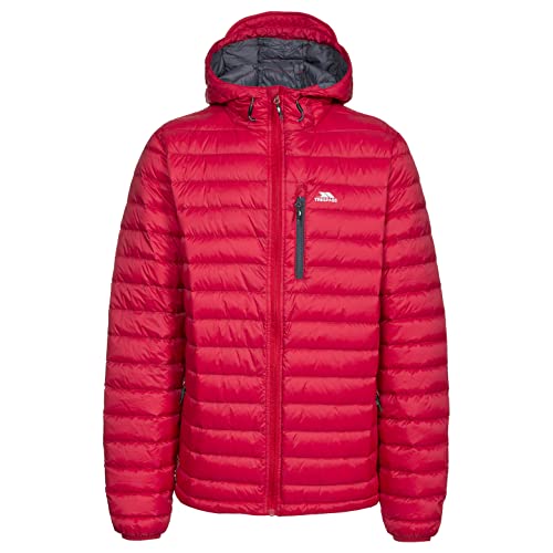 Trespass Digby, Red, M, Leichte Warme Daunenjacke 80% Daunen für Herren, Medium, Rot von Trespass