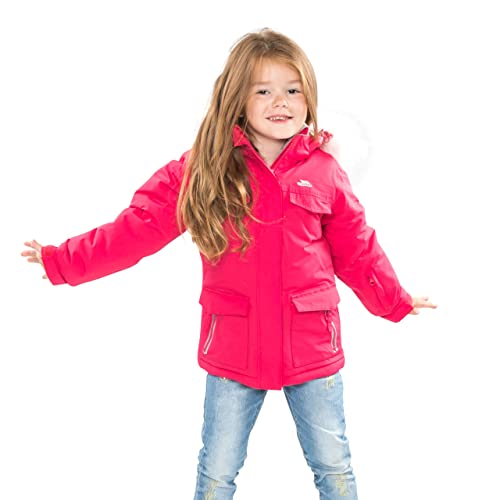 Trespass Doll, Raspberry, 11/12, Wasserdichte Skijacke mit abnehmbarer Kapuze und Schneefang für Kinder / Mädchen 2-12 Jahre, 11-12 Jahre, Rosa / Pink Trespass Doll, Raspberry, 11/12, Wasserdichte Skijacke mit abnehmbarer Kapuze und Schneefang für Kinder / Mädchen 2-12 Jahre, 11-12 Jahre, Rosa / Pink von Trespass