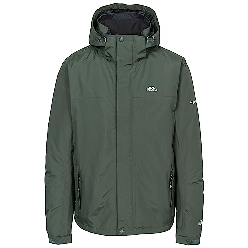 Trespass Donelly, Olive, XL, Wasserdichte Jacke mit einrollbarer Kapuze für Herren, X-Large, Grün Trespass Donelly, Olive, XL, Wasserdichte Jacke mit einrollbarer Kapuze für Herren, X-Large, Grün von Trespass