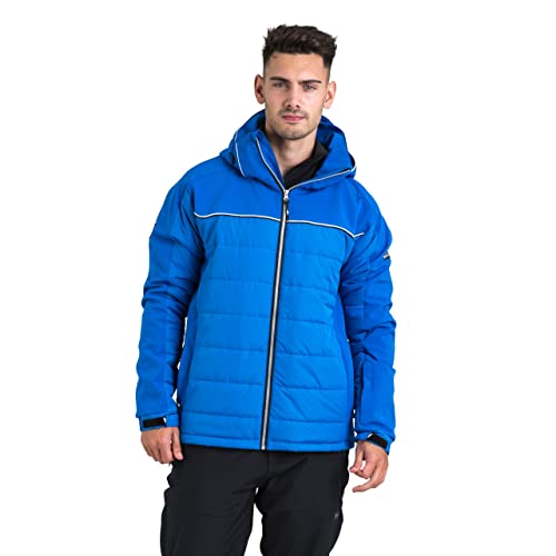 Trespass Drafted, Blue, L, Gepolsterte Warme Wasserdichte Stretch Skijacke mit abnehmbarer Kapuze, Schneefang & Skipasstasche für Herren, Large, Blau Trespass Drafted, Blue, L, Gepolsterte Warme Wasserdichte Stretch Skijacke mit abnehmbarer Kapuze, Schneefang & Skipasstasche für Herren, Large, Blau von Trespass