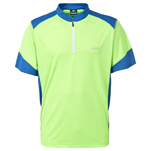 Trespass Dudley, Green Gecko, M, Schnelltrocknendes Fahrradtrikot mit Rückentasche für Herren, Medium, Grün Trespass Dudley, Green Gecko, M, Schnelltrocknendes Fahrradtrikot mit Rückentasche für Herren, Medium, Grün von Trespass
