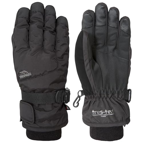 Trespass Ergon II, Black, 2/4, Warme Gepolsterte Wasserdichte Handschuhe für Kinder / Unisex / Mädchen und Jungen, 2-4 Jahre, Schwarz von Trespass