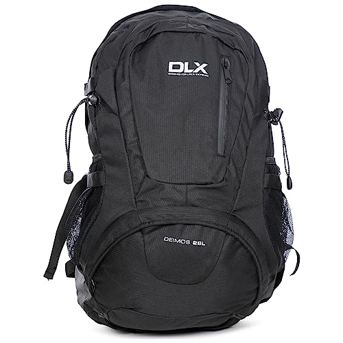 DLX Deimos, Black X, Rucksack 28 Liter mit Belüftungssystem, Ösen für Wanderstöcke & Eingang für Wasserreservoir / Trinkblase / Hydration Pack, Schwarz DLX Deimos, Black X, Rucksack 28 Liter mit Belüftungssystem, Ösen für Wanderstöcke & Eingang für Wasserreservoir / Trinkblase / Hydration Pack, Schwarz von Trespass