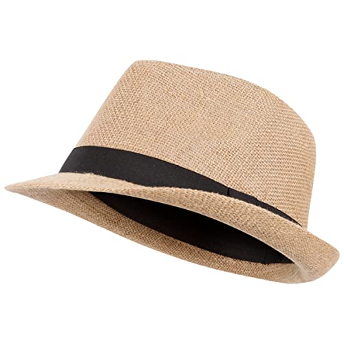 Trespass Fedora, Natural, Hut mit Detailband für Damen und Herren / Unisex, Beige Trespass Fedora, Natural, Hut mit Detailband für Damen und Herren / Unisex, Beige von Trespass