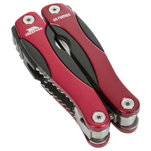 Trespass Gazonty, Red, Taschenmesser / Multitool aus Edelstahl mit 10 Werkzeugen, Rot Trespass Gazonty, Red, Taschenmesser / Multitool aus Edelstahl mit 10 Werkzeugen, Rot von Trespass
