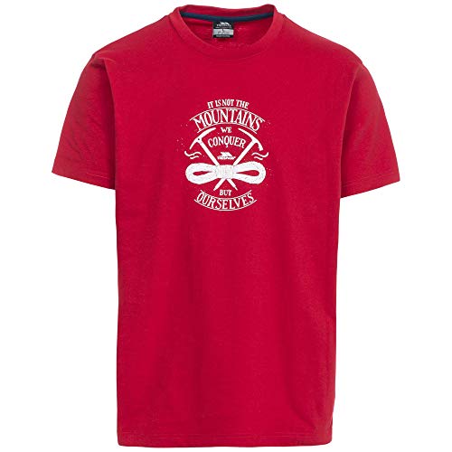 Trespass Heron, Red, M, T-Shirt mit Aufdruck für Herren, Medium, Rot von Trespass