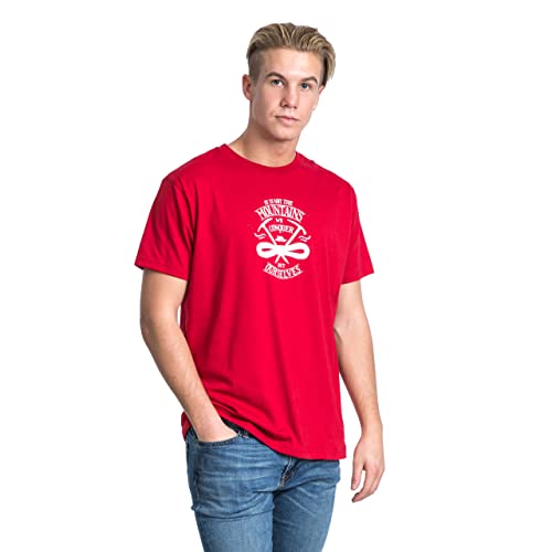 Trespass Heron, Red, XS, T-Shirt mit Aufdruck für Herren, X-Small, Rot von Trespass
