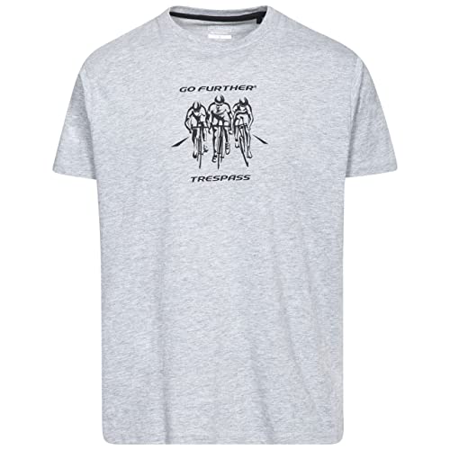 Trespass Herren T-shirt Mit Aufdruck Chained, Grey Marl, S, MATOTSN10014_GRMS Trespass Herren T-shirt Mit Aufdruck Chained, Grey Marl, S, MATOTSN10014_GRMS von Trespass