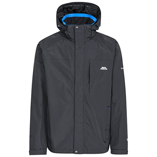 Trespass Herren Jacke Mit Einrollbarer Kapuze Edwards II, Black, M, MAJKRAN10008_BLKM Trespass Herren Jacke Mit Einrollbarer Kapuze Edwards II, Black, M, MAJKRAN10008_BLKM von Trespass