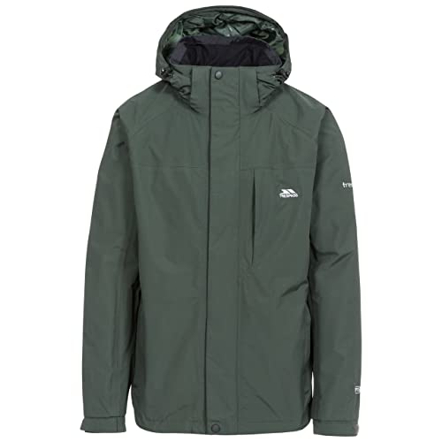 Trespass Herren Jacke Mit Einrollbarer Kapuze Edwards II, Olive, XL, MAJKRAN10008_OLIXL Trespass Herren Jacke Mit Einrollbarer Kapuze Edwards II, Olive, XL, MAJKRAN10008_OLIXL von Trespass