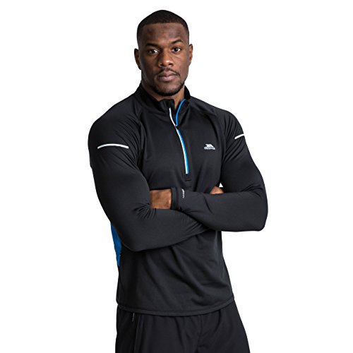Trespass Herren Schnelltrocknendes Langärmliges Antibakterielles Sportoberteil Mit Schlüsseltasche Keenan II, Black, XXS, MABLTPN10001_BLKXXS Trespass Herren Schnelltrocknendes Langärmliges Antibakterielles Sportoberteil Mit Schlüsseltasche Keenan II, Black, XXS, MABLTPN10001_BLKXXS von Trespass