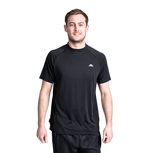 Trespass Herren Schnelltrocknendes Stretch T-shirt Mit Schlüsseltasche Cacama, Black, XS, MATOTSN10004_BLKXS Trespass Herren Schnelltrocknendes Stretch T-shirt Mit Schlüsseltasche Cacama, Black, XS, MATOTSN10004_BLKXS von Trespass
