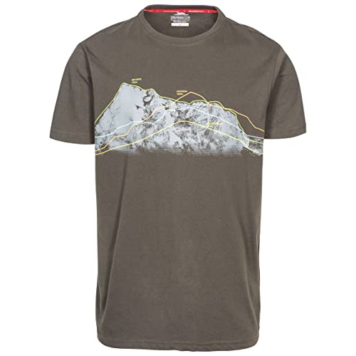 Trespass Herren T-shirt Mit Aufdruck Cashing, Khaki, XS, MATOTSN10013_KHAXS von Trespass