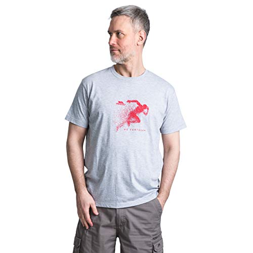 Trespass Herren T-shirt Mit Aufdruck Lyons, Grey Marl, S, MATOTSM10015_GRMS Trespass Herren T-shirt Mit Aufdruck Lyons, Grey Marl, S, MATOTSM10015_GRMS von Trespass