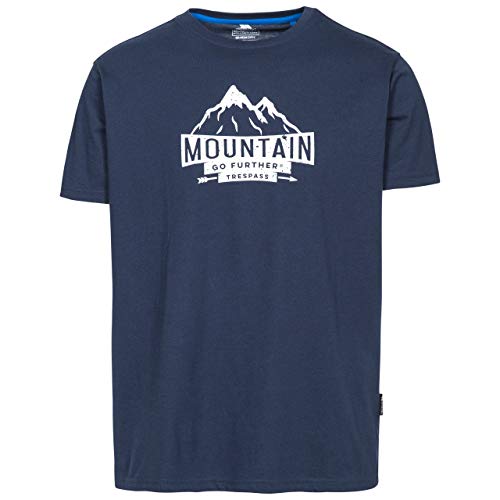 Trespass Herren T-shirt Mit Aufdruck Peaked, Navy, XXS, MATOTSN10012_NA1XXS Trespass Herren T-shirt Mit Aufdruck Peaked, Navy, XXS, MATOTSN10012_NA1XXS von Trespass