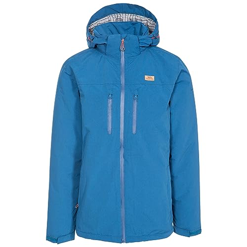 Trespass Herren Wasserdichte Jacke Mit Abnehmbarer Kapuze TOFFIT, Indigo, M, MAJKRATR0003_INDM von Trespass