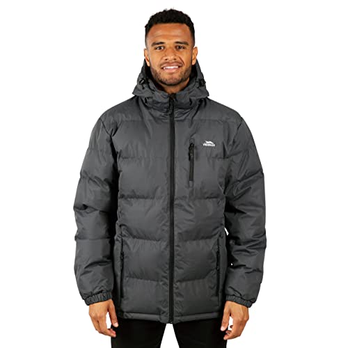 Trespass Herren Warme Gepolsterte Wasserdichte Regenjacke Mit Abnehmbarer Kapuze Clip, Flint, XL, MAJKCAI20001_FLIXL Trespass Herren Warme Gepolsterte Wasserdichte Regenjacke Mit Abnehmbarer Kapuze Clip, Flint, XL, MAJKCAI20001_FLIXL von Trespass