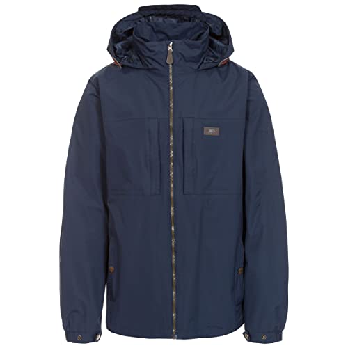 Trespass Herren Wasserdichte Jacke Mit Einrollbarer Kapuze Cartwright, Navy, XXL, MAJKRAN10006_NA1XXL von Trespass