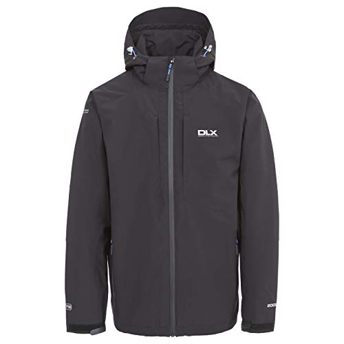 Trespass Herren Wasserdichte Jacke mit abnehmbarer Kapuze und Unterarmbelüftung Kumar, Black, XS, MAJKRAM10007_BLKXS Trespass Herren Wasserdichte Jacke mit abnehmbarer Kapuze und Unterarmbelüftung Kumar, Black, XS, MAJKRAM10007_BLKXS von Trespass