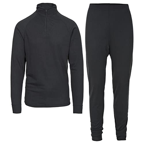 Trespass Kinder UNITE360 Schnelltrocknendes Baselayer Set Hose Und Langärmliges Oberteil, Black x, 3/4 Trespass Kinder UNITE360 Schnelltrocknendes Baselayer Set Hose Und Langärmliges Oberteil, Black x, 3/4 von Trespass