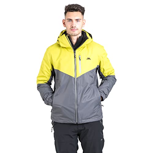 Trespass Hidey, Carbon, XL, Gepolsterte Warme Wasserdichte Skijacke mit abnehmbarer Kapuze, Schneefang & Skipasstasche für Herren, X-Large, Grau Trespass Hidey, Carbon, XL, Gepolsterte Warme Wasserdichte Skijacke mit abnehmbarer Kapuze, Schneefang & Skipasstasche für Herren, X-Large, Grau von Trespass