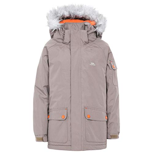 Trespass Holsey, Pecan, 9/10, Warme Gepolsterte Wasserdichte Jacke mit abnehmbarer Kapuze für Kinder / Jungen 2-12 Jahre, 9-10 Jahre, Braun von Trespass