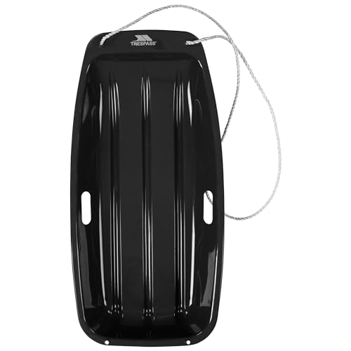 Trespass Icepop Schlitten mit Seitengriffen und Zugseil 41 cm x 88 cm x 14 cm, Schwarz Trespass Icepop Schlitten mit Seitengriffen und Zugseil 41 cm x 88 cm x 14 cm, Schwarz von Trespass