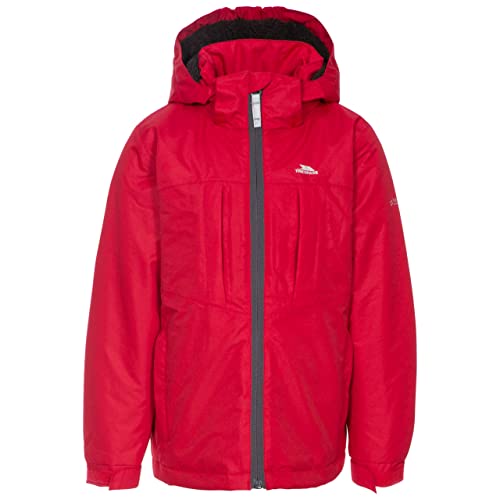 Trespass Jungen Warme Gepolsterte Wasserdichte Winterjacke mit Abnehmbarer Kapuze NICOL, Red, 11/12, MCJKRATR0001_RED11/12 von Trespass