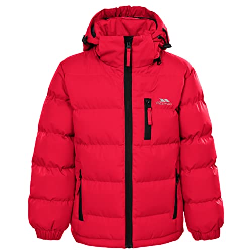 Trespass Jungen Wasserdichte Regenjacke Mit Abnehmbarer Kapuze Tuff, Red, 2/3, MCJKCAI20004_RED2/3 von Trespass