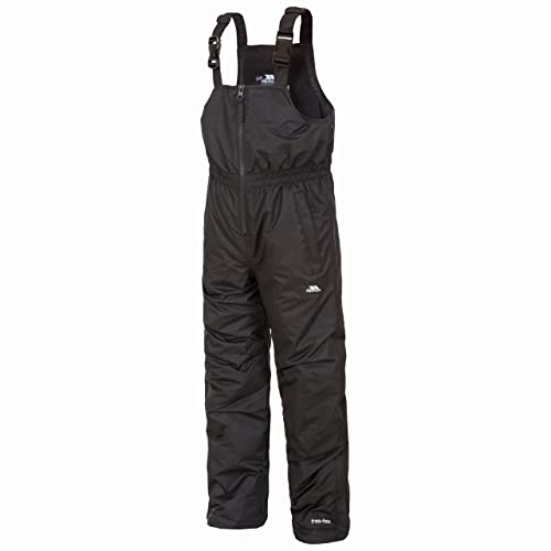 Trespass Kalmar, Black, 2/3, Warme Gepolsterte Wasserdichte Skihose mit Knöchelgamaschen & Knöchelreißverschlüssen für Kinder / Unisex / Mädchen und Jungen, 2-3 Jahre, Schwarz von Trespass