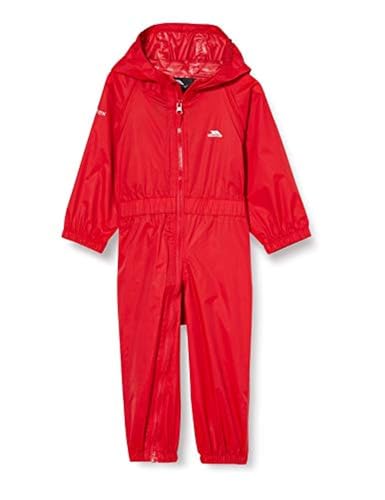 Trespass Kinder Button Wasserdichter Regenanzug mit Kapuze, rot, 18-24 Monate EU Trespass Kinder Button Wasserdichter Regenanzug mit Kapuze, rot, 18-24 Monate EU von Trespass